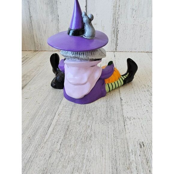 Ceramic vintage witch cat Halloween decor pumpkin - Picture 5 of 7